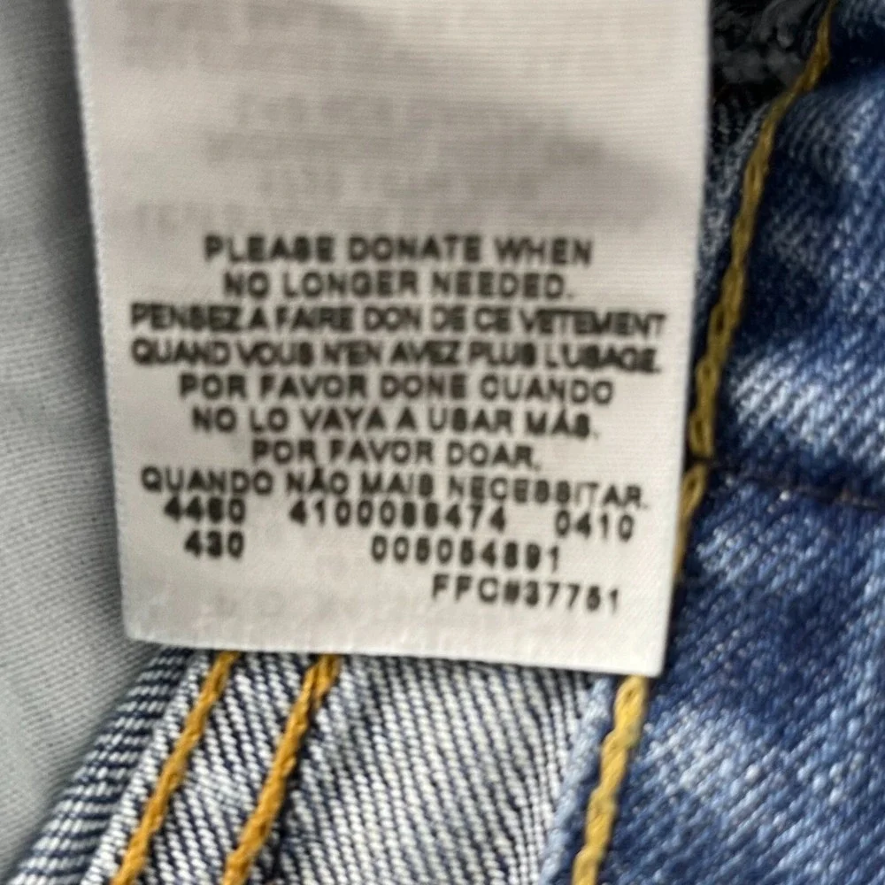 Levis Jeans Mens 38x32 Blue Pants 505 Straight Mid Rise‎ Denim Cotton Workwear